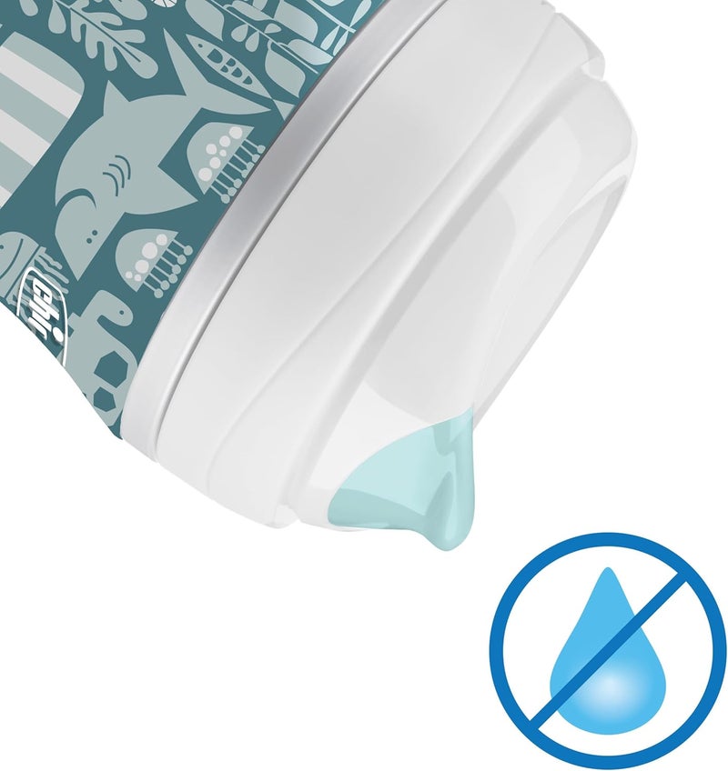 Chicco Double-Wall Insulated Sippy Cup with Bite-Proof Rim Spout and Spill-Free Lid 9oz. | Top-Rack Dishwasher Safe | Easy to Hold Ergonomic Indents | Ocean Print/Surf, 2pk | 12+ months - Image 3
